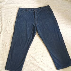FLEECE Lined WRANGLER BLUE JEANS Sz 42 x 30 Denim pants